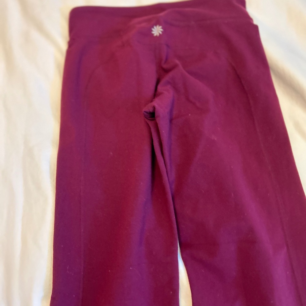 Athleta Organic Cotton Flare Yoga Pants – Plum Purple (Size XST)